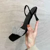 Tofflor 2023 stjärnstil lyxiga strass kvinnor sandaler elegant stilett höga klackar slingback gladiator sommarparty prom skor