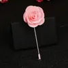 Groom Ties Wedding Silk Boutonniere Groom Brooch Pins Buttonhole Groomsmen Artificial Rose Flower Prom Party Accessories