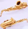 كوكب المشتري JAS 500Q جديد EB Alto Saxophone النحاس النحاس الذهب المطلي بالذهب الذهبي مفتاح E-Flat Music Instruments Sax Free