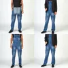 Men's Pants Jeans Fashion Multi-pocket Denim Jumpsuit 2023 Overalls Trousers Blue Streetwear Men Rompers W581