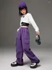 Scenkläder 2023 Jazz Modern Dance Costumes For Kids Crop Tops Loose Pants Passar Girls Hip Hop Streetwear Outfits DQS14457