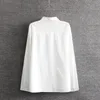 Femmes Blouses Chemises Printemps Automne À Manches Longues Blanc Blouse Coton Grande Taille Chemise Femmes Blouse Femme Élégant Bureau Porter Des Hauts XZ572 230414