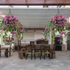 Decorative Flowers Artificial Hanging Basket Fake Plants Bouquets Bougainvillea Silk Vine For Home Patio Lawn Garden Decoration