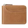 Wallets Men Short Soft Leather Wallet Genuine Male Multi Card Position Business Zipper Purse