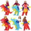 Kids Child Dinosaur Inflatable Costume Cartoon Anime Dress Purim Halloween Christmas Party Cosplay Prop Role-playing Suit For Boys Girls