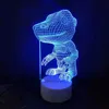Ночные огни 3D Digital Monster Agumon Рисунок Визуальный светодиодный ночник Аниме Digimon Настольная лампа для детей Освещение спальни Декор Подарок Q231114