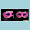 Party Masks Y Women Men Mask Mardi Gras Masquerade Halloween Cosplay Dress Ball Performance Uni Colored Ding Christmas Drop Dh5Pe