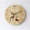 Wall Clocks Unusual Digital Large Creative Wooden Barber Shop Silent Minimalist Wandklok Office Decoration HY50WC