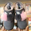 Turnschuhe Kleinkind Mädchen Schnee Gummistiefel Weiche Kinderstiefel Rutschfeste Baumwolle Gefütterte Flache Mädchen Winter