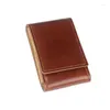 Jewelry Pouches R2LE Handmade Cowhides Travel Watch Rectangle Box Portable Pull Out Wristwatch Holder