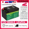 12v 200ah 280ah lifepo4 bateria grand a células baterias solares de fosfato de ferro de lítio 4S 250a bms inteligente para barco rv livre de impostos