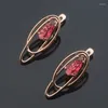 Dangle Earrings Fashion Jewelry Women 585 Rose Gold Color Red Cubic Zircon Stone Double Round Drop