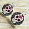 Stud Sugar Skl Earring Halloween Ear Studs Skls Glass Cabochon Oorbellen Sieraden Geschenken voor Uni Drop Delivery Dhgarden Dhcyl