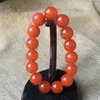 Strand 12 mm Nature Red Jade Agate Bransoleta Zielona ręka Kamień katastrofalny