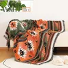 Koce w stylu nordyckim Geometria Rzuca piknik Camping Ket Sofa Dekoracyjna krawędź CobertorTravel Plaid Non-Slip Home El Decor 230414