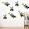 Adesivi murali Adesivo decorativo Cartone animato Simpatico panda di bambù Decalcomania murale Decorazioni per la casa fai da te per soggiorno Decorazione per bambini