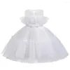 Mädchenkleider 0-5 Jahre Baby Mädchen geschichtet Tüll Prinzessin Kleid Sommer Geburtstag Abendgesellschaft Tutu Bogen Ballkleid Kinder formal