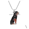 Подвесные ожерелья эмамель собаки ожерелье милые лучшие друзья для любимых подвески модные украшения для женщин Рождественский подарок доставка Dhgarden dhti9