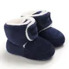 Chaussures en coton pour bébés, premiers pas, avec semelle souple d'hiver en peluche, antidérapantes pour garçons et filles