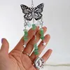 Hair Clips Natural Crystal Gravel Wind Chime Star Moon Butterfly Hanging Ornament Sun Catcher Car Pendant Christmas Tree Home Garden Decor