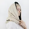 Halsdukar mode rose jacquard blommig huvud täcker halsduk för kvinnor hijab stor storlek på att fylla varm huva hatt hål