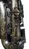검은 색 니켈 골드 알토 색소폰 검은 ebtune 악기 A-992 마우스 피스와 함께 색소폰 알토 색소폰. 갈대. 목. 사례