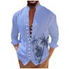 Chemises décontractées pour hommes rétro coupe ample à manches longues chemise imprimée de luxe élégant et chemisiers pour hommes Camisas Para Hombre