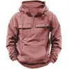 Erkek Hoodies Sweatshirts Erkekler Sonbahar Vintage Hoodie Sweatshirt için Düz Renk Uzun Kollu Yokluk Sokak İnsan İş Giysileri Erkekler Büyük Boy Hooded Zln231114