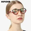 Sonnenbrillenrahmen HEPIDEM Multicolor Matte Acetat Brillengestell Männer Retro Oval Eyeglasse 2023 Rezeptbrillen Brillen H9272 231113