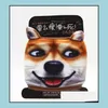 Designer Masks Cartoon Puppy Pet Dog Husky Expression Cotton Face Mask Er Adt Teen With Ear Slits Washable Reusable Fancy Dress Part Dhodh