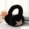 Ear muffs orelha muffs 1 pc bonito estrelas padrão quente earmuffs para mulheres meninas inverno ao ar livre aquecedores macio peludo ers dobrável 231101 gota de otiur