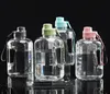 Bottiglie di grande capacità Bottiglia d'acqua per sport di colore sfumato smerigliato arcobaleno Tazza d'acqua in plastica con cannuccia graduata resistente alle alte temperature