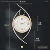 Zegarki ścienne lekkie luksusowe zegar salonu prosty nowoczesny dom Zaawansowany zegarek Nordic Style Cicha kreatywna moda