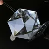 Ljuskrona kristall 100 mm stora prismor hänge del hexagram hängande prydnad fengshui lampbelysning delar craf