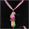 Подвесные ожерелья Colorf Crystal Parrot Ожерелье кружев