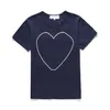 Jouez à la mode Mens T-shirt Designer Red Heart Femmes décontractées Comme des chemises Badge Quanlity TSHIRT