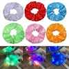 Acessórios de cabelo 6 cores crianças headwear moda led luminoso grande anel halloween natal gota