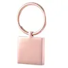 Keychains IJK0037 5 PCS High Polished 316L roestvrij staal blanco sleutelslangeyring voor mannen