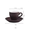 Cups Saucers HF Pattern Tulip Shape Professional Ceramic Espresso S Cup Saucer Sets Cafe 80ml Small Caffe Americano Strong Coffee Mug