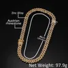 Hanger kettingen de bling king micro verhard 12 mm s-link Miami Cuban kettingen hiphop heren ijsjes ijstje steentjes mode sieraden drop verzending t230413