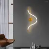 Wandlampen Lamp Postmodern minimalistisch Nordic Creative Gold Slaapkamer Bedide Deco Woonkamer Achtergrond SCONCES LICHT