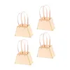 Emballage cadeau 4 pièces Portable fleuriste sac sac à main étui avec poignée Bouquet boîte vide pour amis Graduation mariage amoureux famille