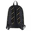 Backpack Gold Dot Glittering Stripes Student Unisex Polyester Travel Backpacks Lightweight Kawaii School Bags Rucksack
