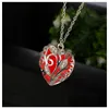 Pendant Necklaces Mix Colors Novelty Luminous Heart Shape Necklace Glowing In The Dark Charms Fashion Jewelry For Women Drop Dhgarden Dhcyc