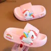 Slipper Summer Kids Home Shoes Flip Flops Baby Girls Slippers for Children Cartoon Bathroom Antislip Thick Sole Slides 2-8 YearsL231114