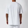 Męskie T-shirty mężczyźni puste t-shirt biały bawełniany ponadzapielenia stały kolor T-shirt duży rozmiar Kobiet mody T-koszulka męskie ubrania 230414