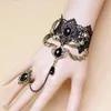 Bracelet gothique en dentelle Rose rouge perlé pour femmes, Punk, noir, bijoux d'halloween, cadeau de la Toussaint, accessoires pour les mainsL231114