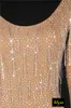 Scene Wear Ladies Latin Dance Dress Rhinestone Skin Färgkjolar för kvinnor Professionell Chacha Ballroom Dancing Dresses 1049