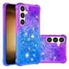 الحالات الفاخرة السريعة للرمال الصينية ل Samsung S24 بالإضافة إلى Ultra A55 A35 A15 A05 A05S A25 Huawei Honor 90 Lite Heart Bling Glitter Liquid TPU مضاد للصدمة