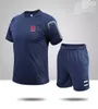 Survêtements luxembourgeois pour hommes, vêtements d'été à manches courtes, vêtements de sport de loisirs, jogging, chemise respirante en pur coton